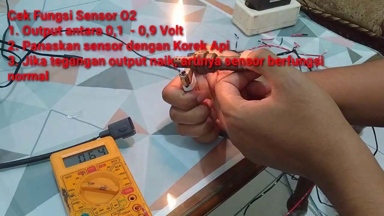 Mengecek sensor Oksigen Vios/Yaris dengan AVO meter
