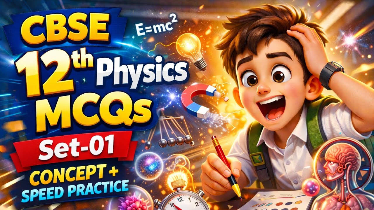 CBSE 12th Physics MCQs | Set-01 Concept + Speed Practice