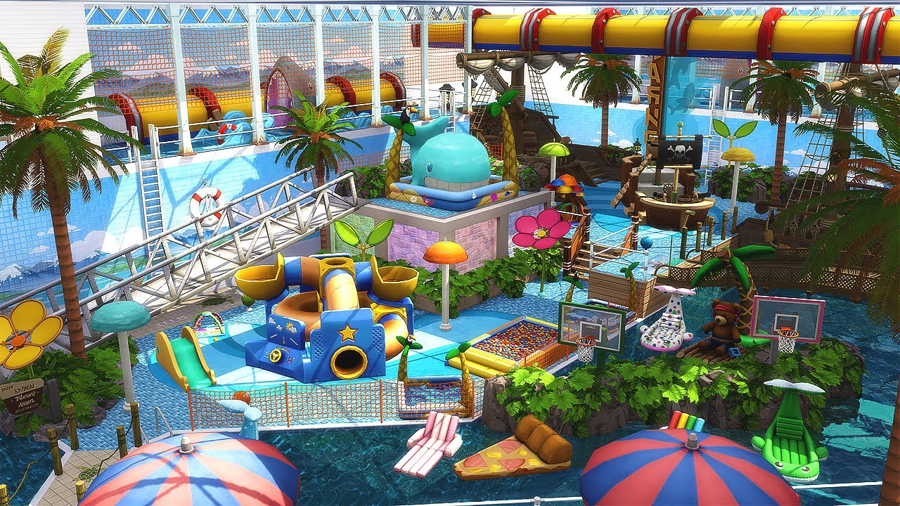 WATER PARK 🐳 San Sequoia || The Sims 4: Growing Together || Stop Motion (No CC)