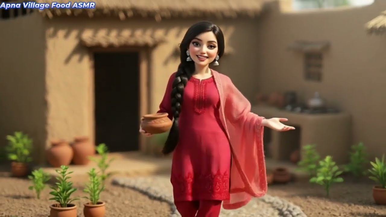 Miniature Doll Cooking Matar Pulao on Clay Stove | Desi Saas Bahu Village Cooking ASMR