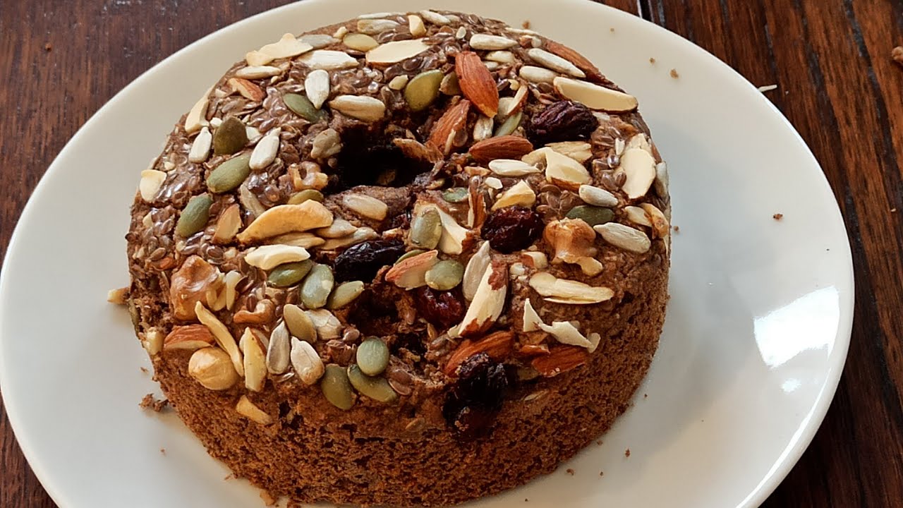 Healthy Christmas plum cake with Ragi and oats ( Eggless)