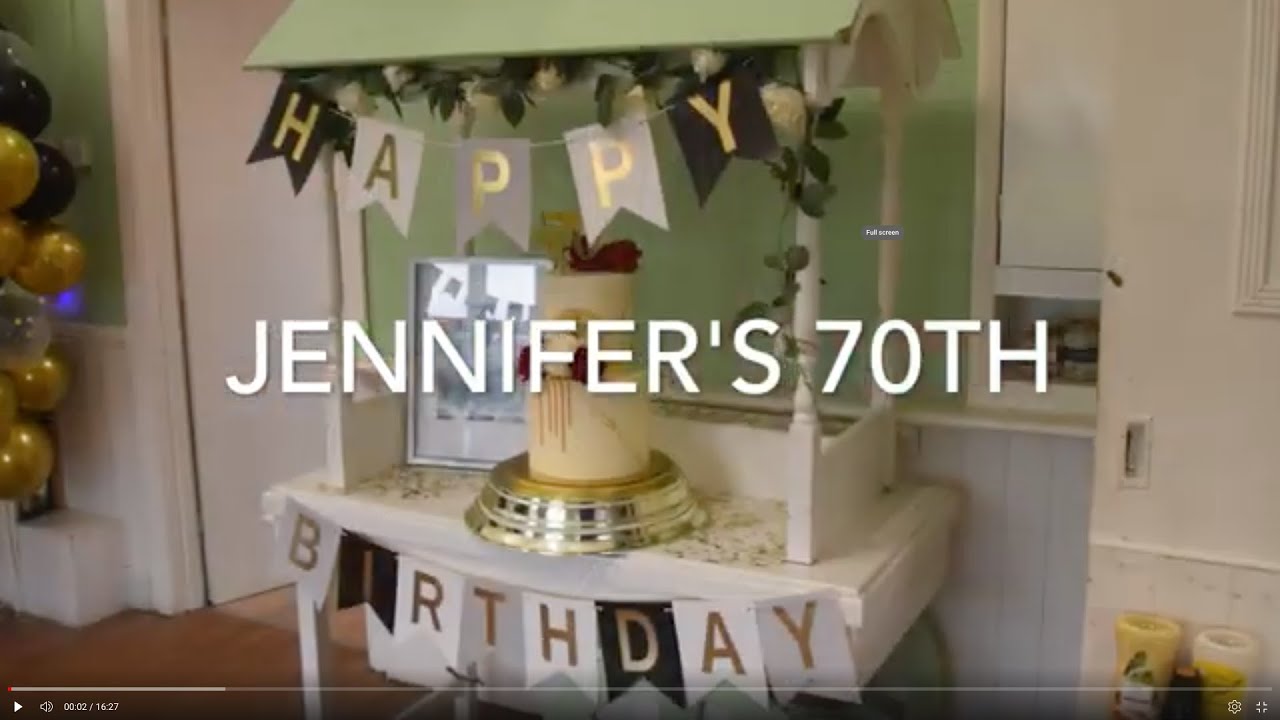 Jennifer Rochelle Niall 70th Birthday FJS
