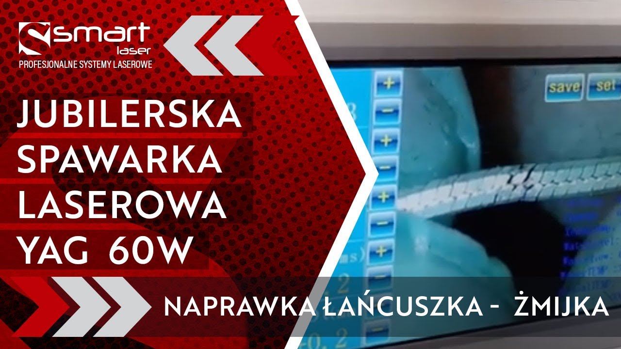 Jubilerska Spawarka Laserowa YAG Smart 60W - Welding Laser  - naprawka łańcuszka -  żmijka