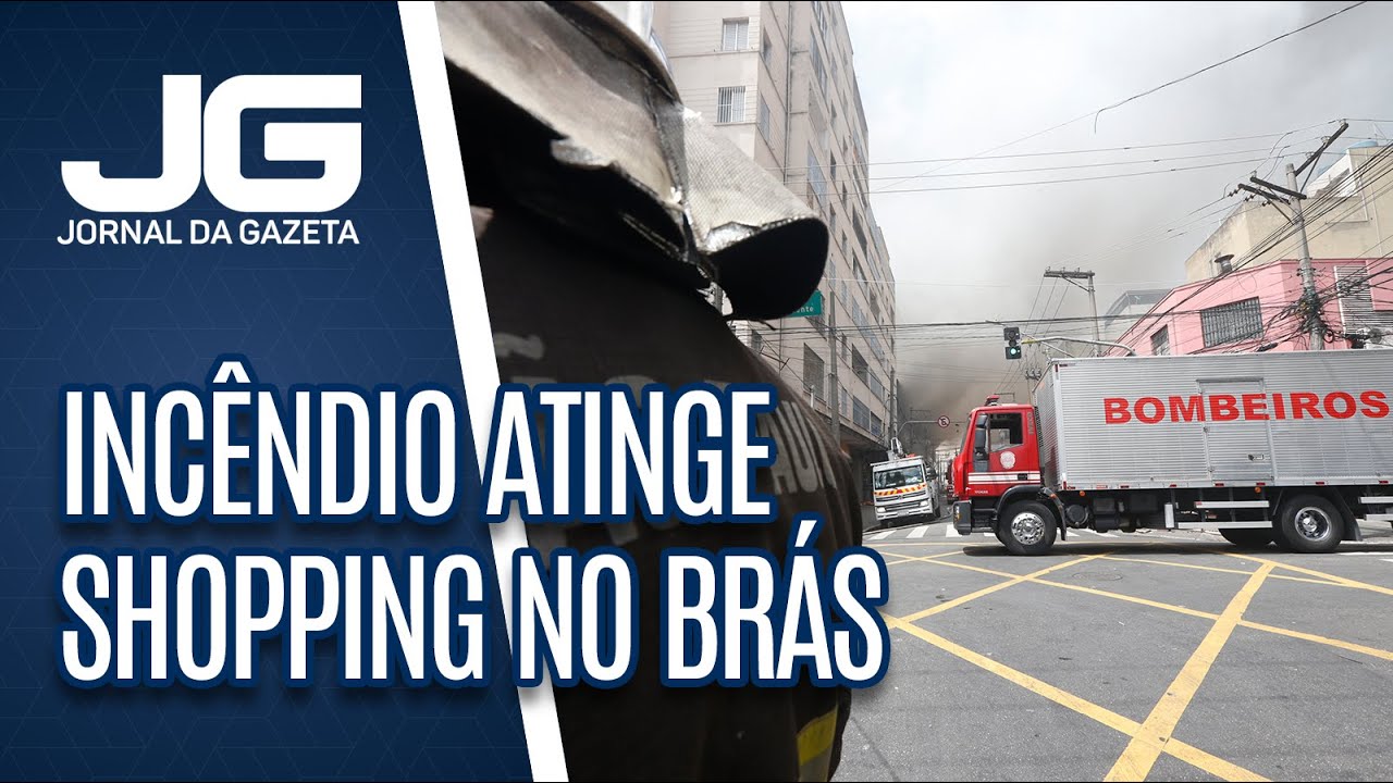 Incêndio de grandes proporções atinge shopping no Brás