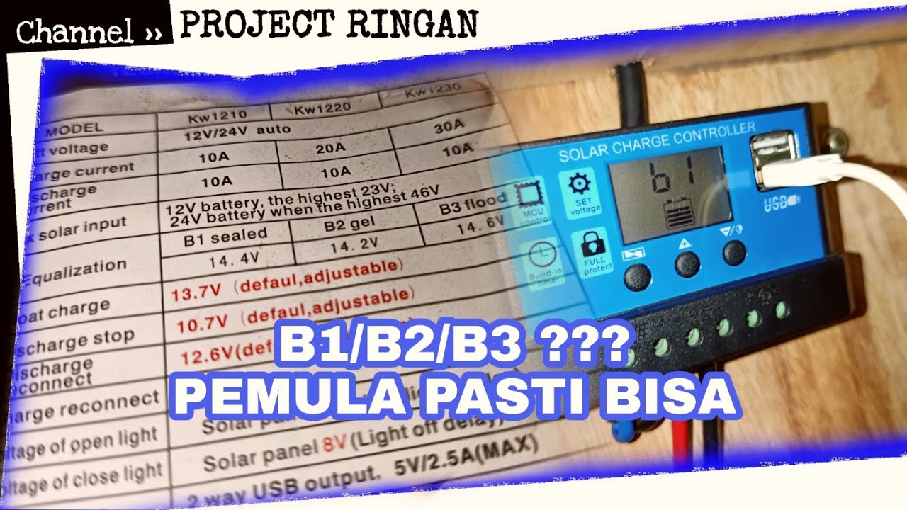 SETTING SCC PWM SOLAR CHARGE CONTROLLER PWM PADA BAGIAN BATTERY