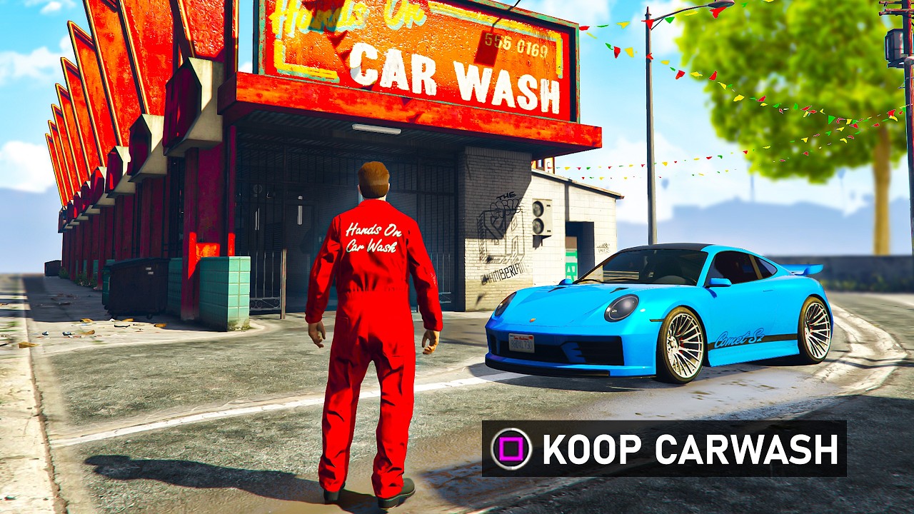 Ik KOOP een &euro;1.000.000 CARWASH in GTA 5! (Money Fronts DLC)