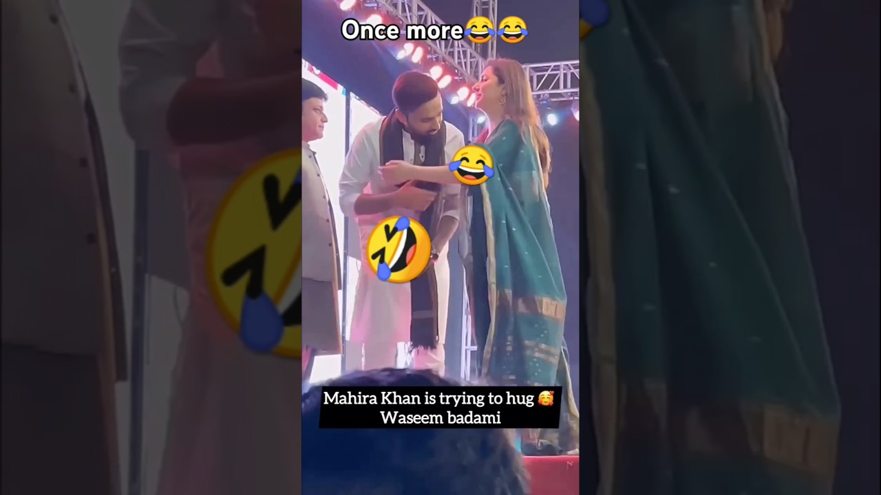 Mahira khan trying to Hug Waseem Badami #mahirakhan #waseembadami #hug #treanding #shorts