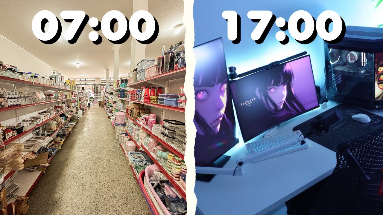 Um dia na vida de um gamer que trabalha + unboxing