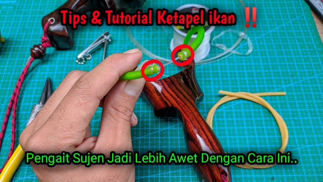 Cara Merakit Pengait Sujen/Mata paser Ketapel ikan agar lebih awet || Tutorial Slingshot Fishing