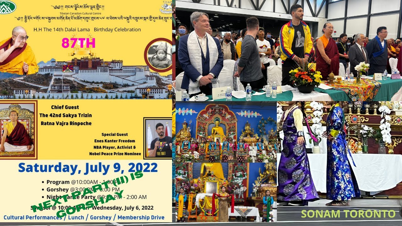 TIBETANS IN TORONTO CELEBRATES H.H. THE 14TH DALAI LAMA 87TH BIRTHDAY.