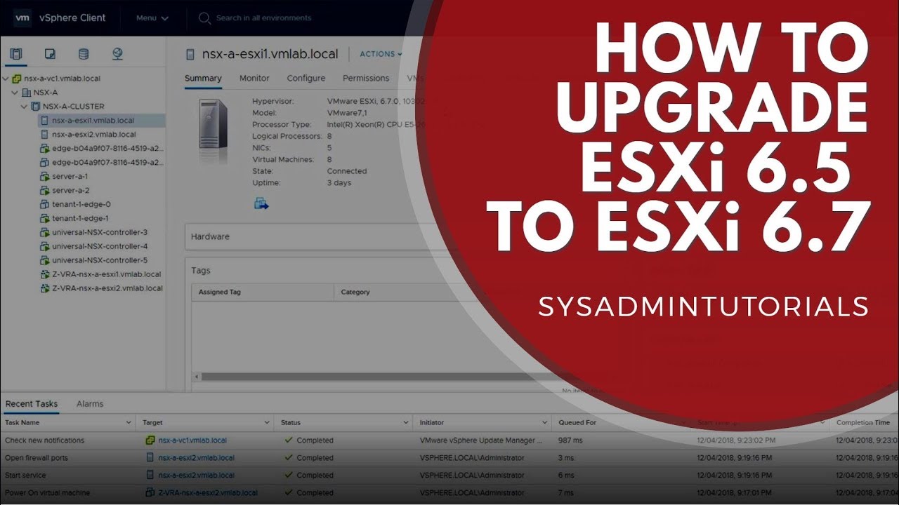 vSphere 6.7 — как обновить VMware ESXi 6.5 до ESXi 6.7