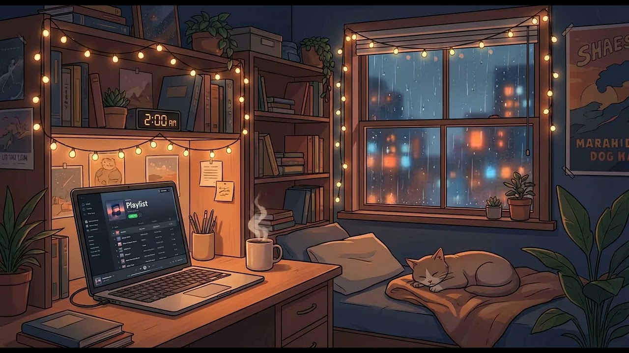 2AM Midnight Lofi | Warm Room Ambience for Deep Work