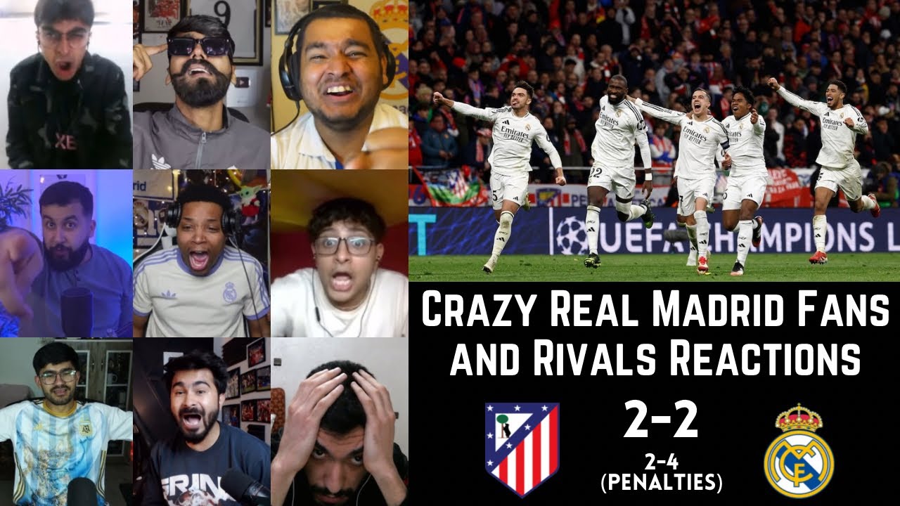 Crazy REAL MADRID Fans and Rivals Reactions to ATLETICO MADRID 2-4 (PEN) REAL MADRID | UCL RO 16