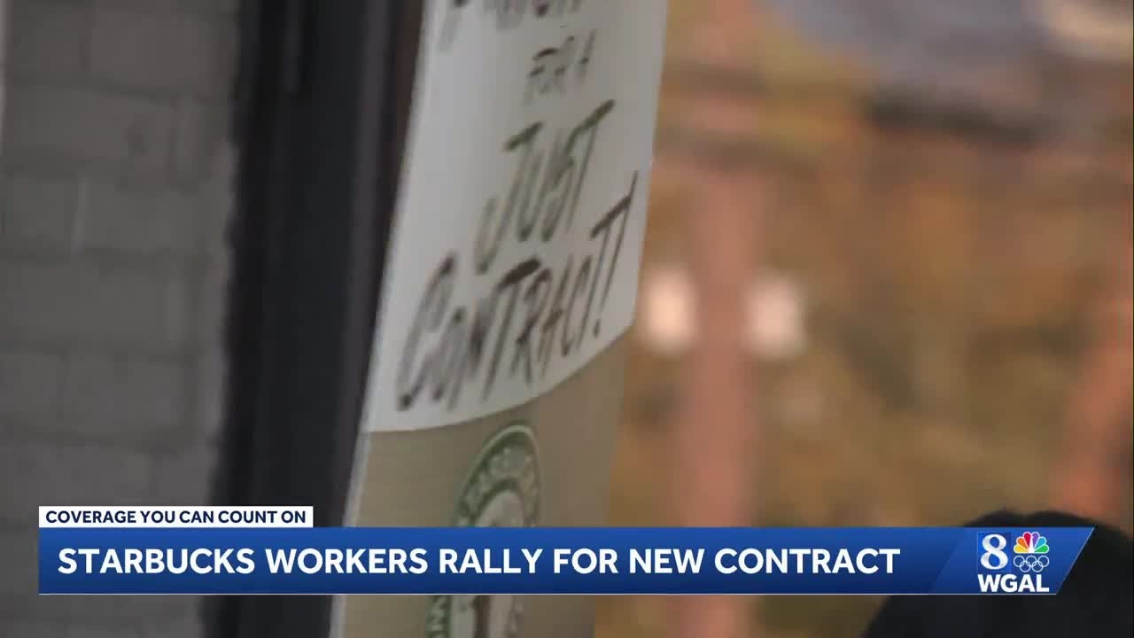Lancaster County Starbucks workers protest for union contract