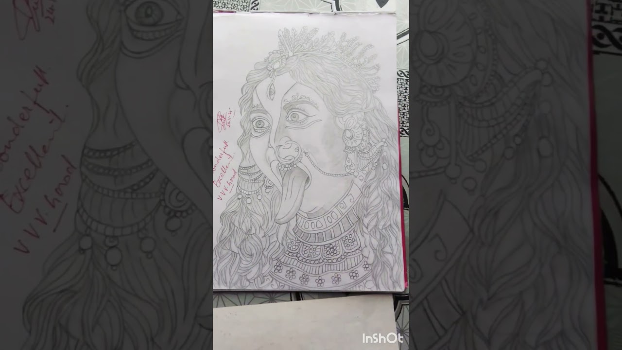 Kali Mata🙏 art Kali Mata drawing pencil sketch