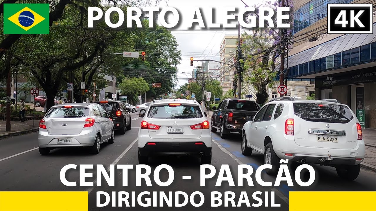 Driving Porto Alegre • Rua Senhor dos Passos até Parcão [Parque Moinhos de Vento] [driving tour]