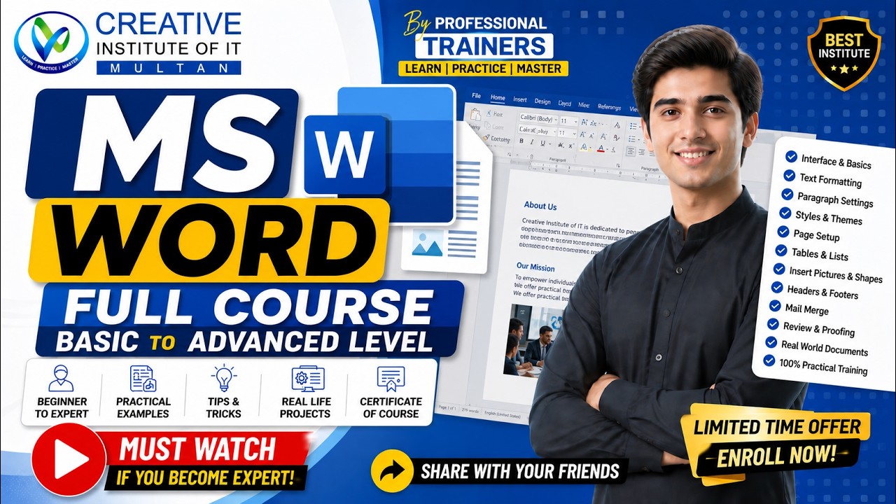 MS Word Full Course Smartart Tool