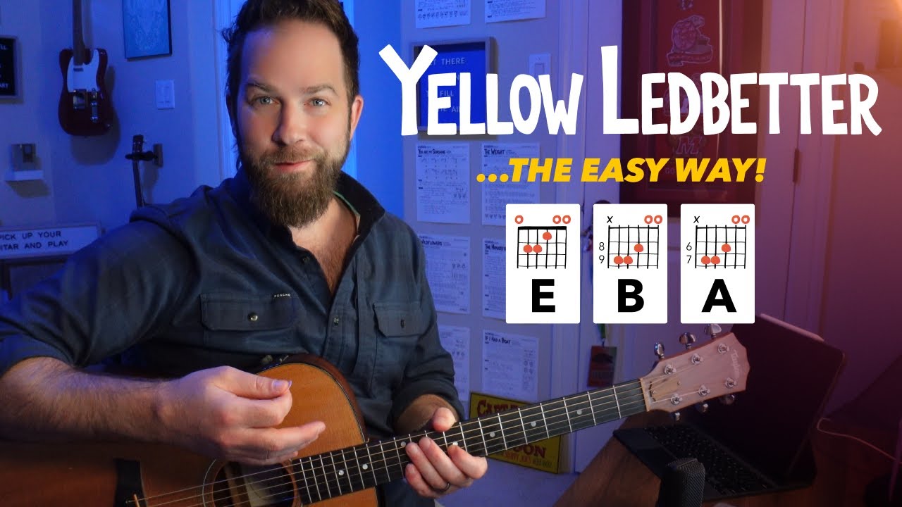 Yellow Ledbetter от Pearl Jam • Урок игры на гитаре с акустическим вступлением и простыми аккордами
