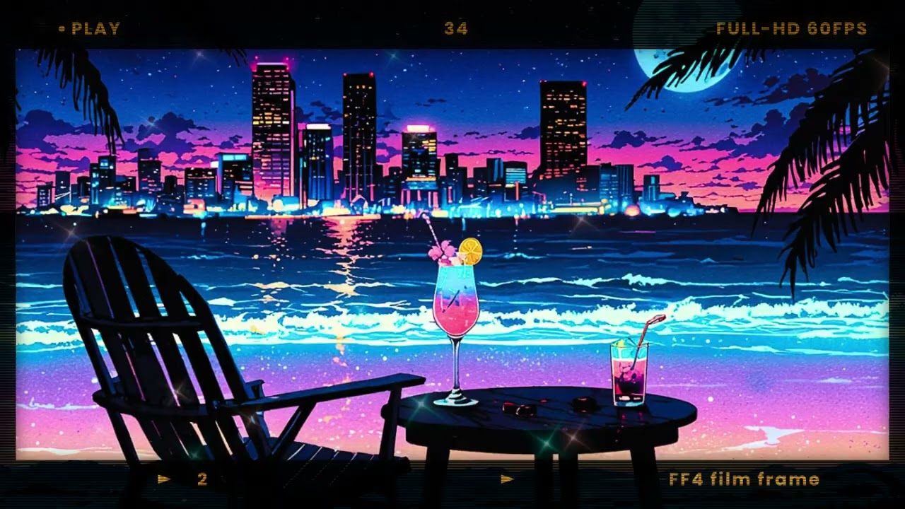 Midnight Beach City Pop 🌙 80s Retro Lo-Fi for Night Drive & Chill
