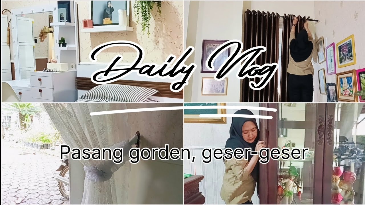 Pasang gorden dan geser-geser ‼️persiapan pesanan 
