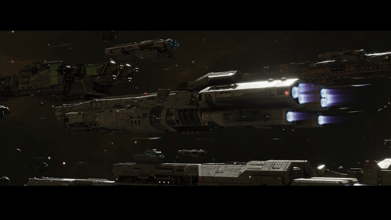 Infinite Lagrange - Battlefleet en-route to take out Pirates, relaxing cruise before the conflict.