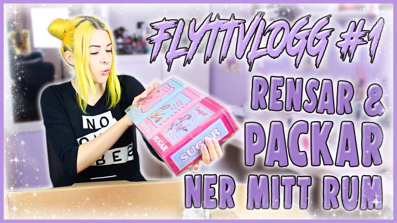 FLYTTPACKAR & RENSAR MITT RUM ❤ Flyttvlogg #1