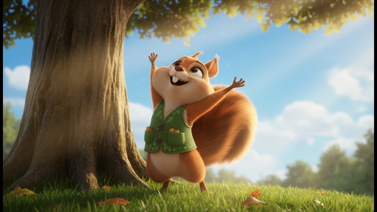 Nutty the Squirrel  🐿️✨ | Kids Rhymes | Forest Adventure Song