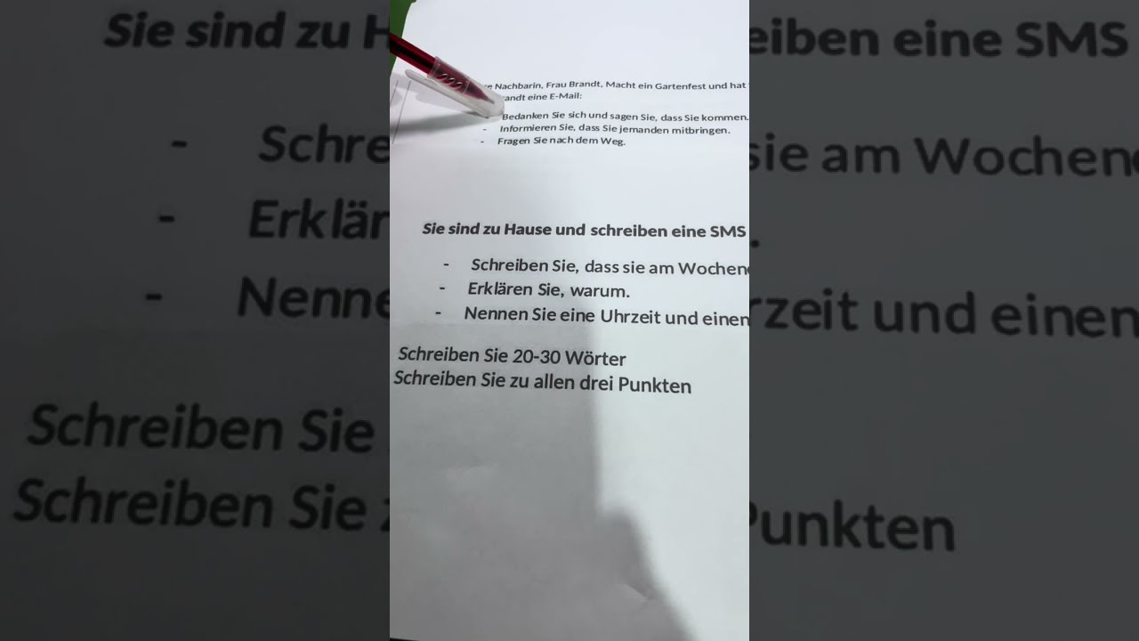 Goethe A2 schreiben çıkmış ve yakın mektuplar 2026.1