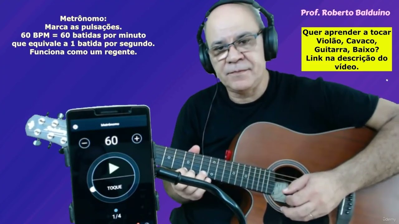 Como usar o Metrônomo do Aplicativo GuitarTuna / Aula de Violão e Guitarra