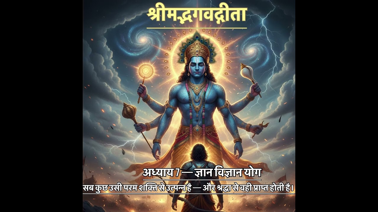गीता अध्याय 7 हिंदी में 🙏 | ज्ञान विज्ञान योग पूरा अध्याय | परम सत्य का ज्ञान | भगवद गीता