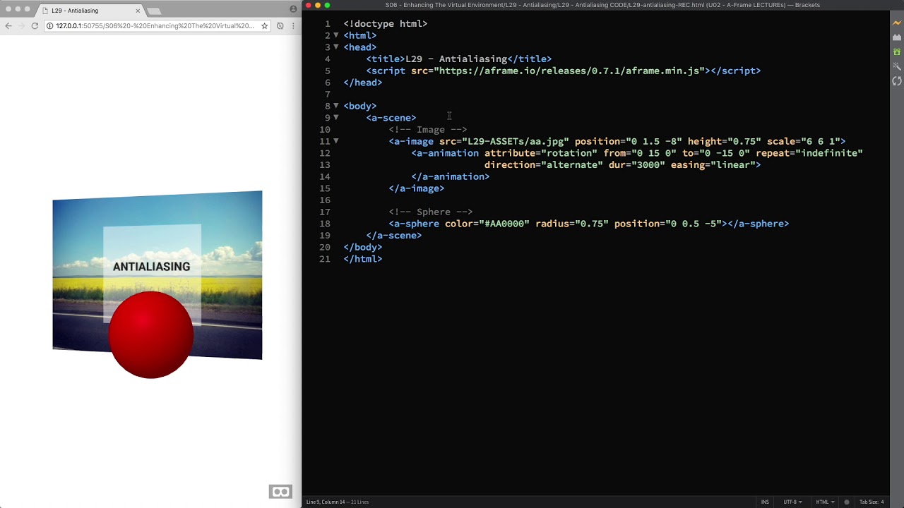 Antialiasing (A-Frame Tutorial - WebVR)