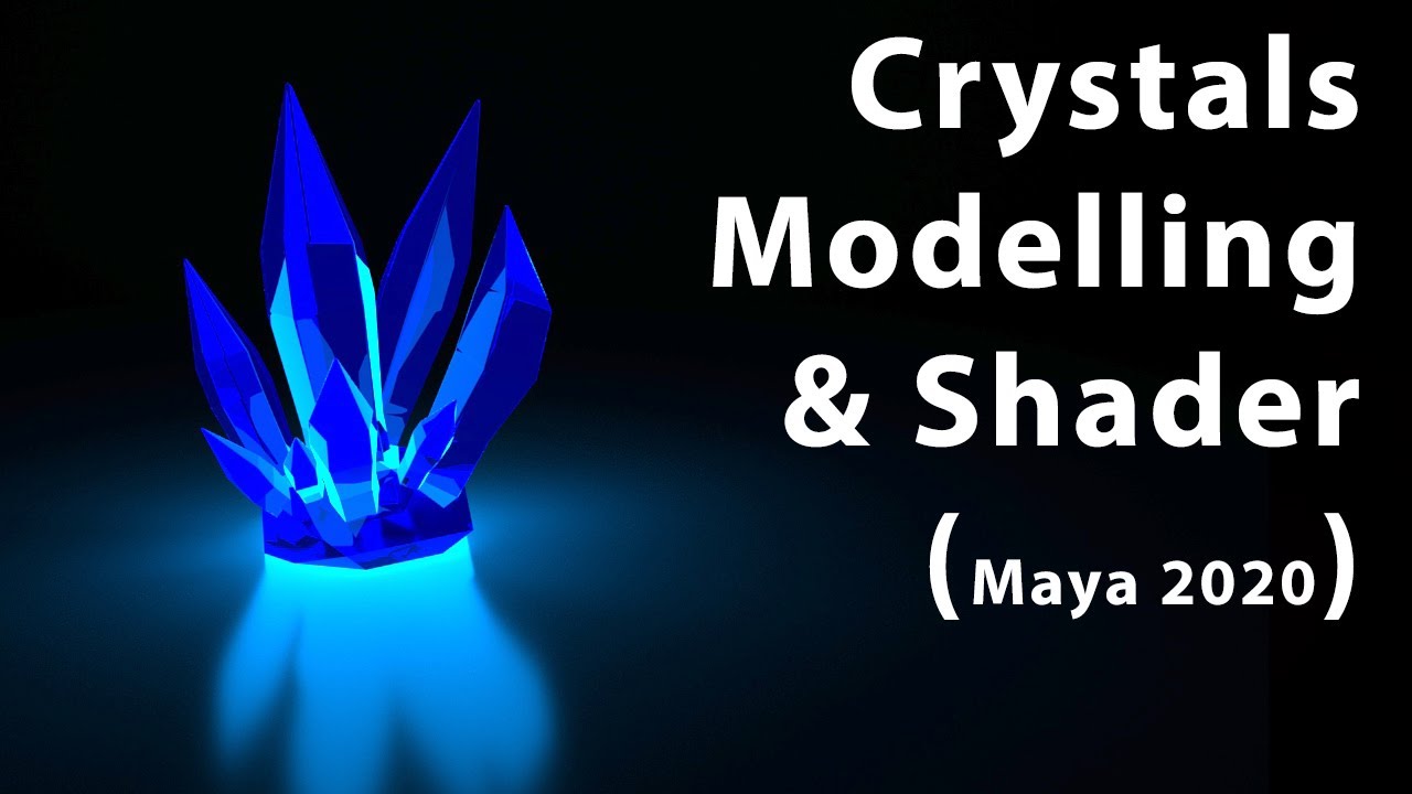 Maya 2020 - Crystals Modelling, Shader, Lighting and Rendering.