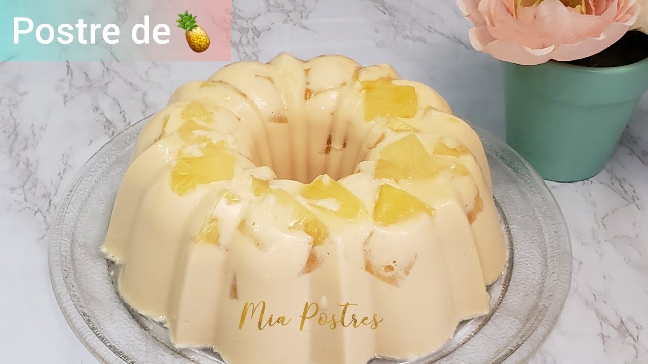 DELICIA DE PIÑA 😋🍍 riquisimo y facil de hacer / postre frio 3 ingredientes