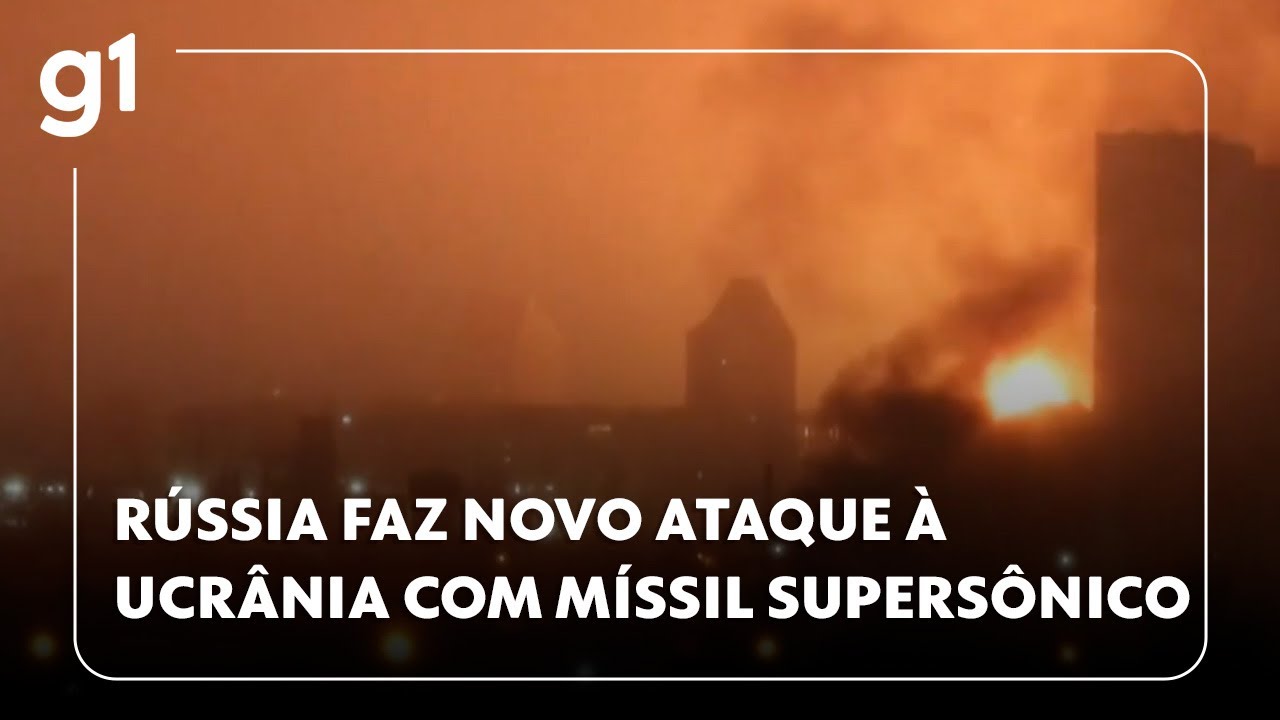 R&uacute;ssia faz novo ataque &agrave; Ucr&acirc;nia com m&iacute;ssil supers&ocirc;nico #g1