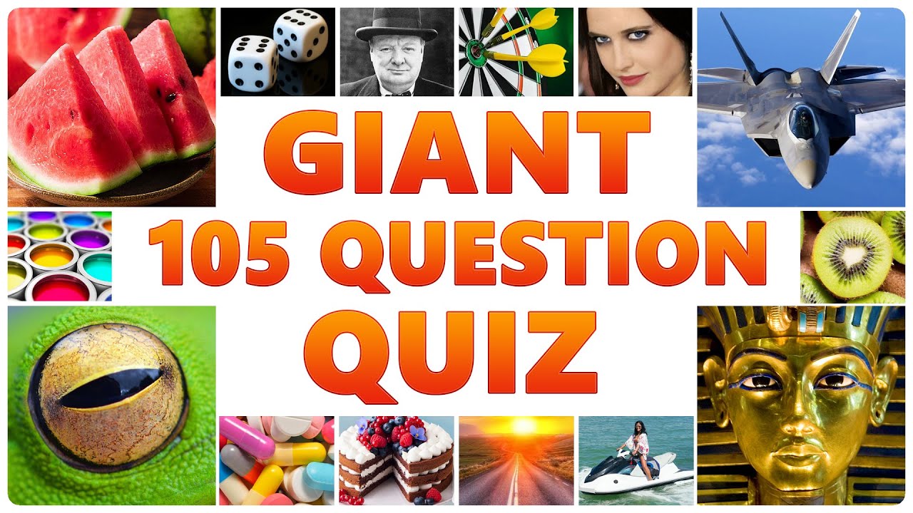 Giant 105 Question Quiz - Easy And Medium Mix