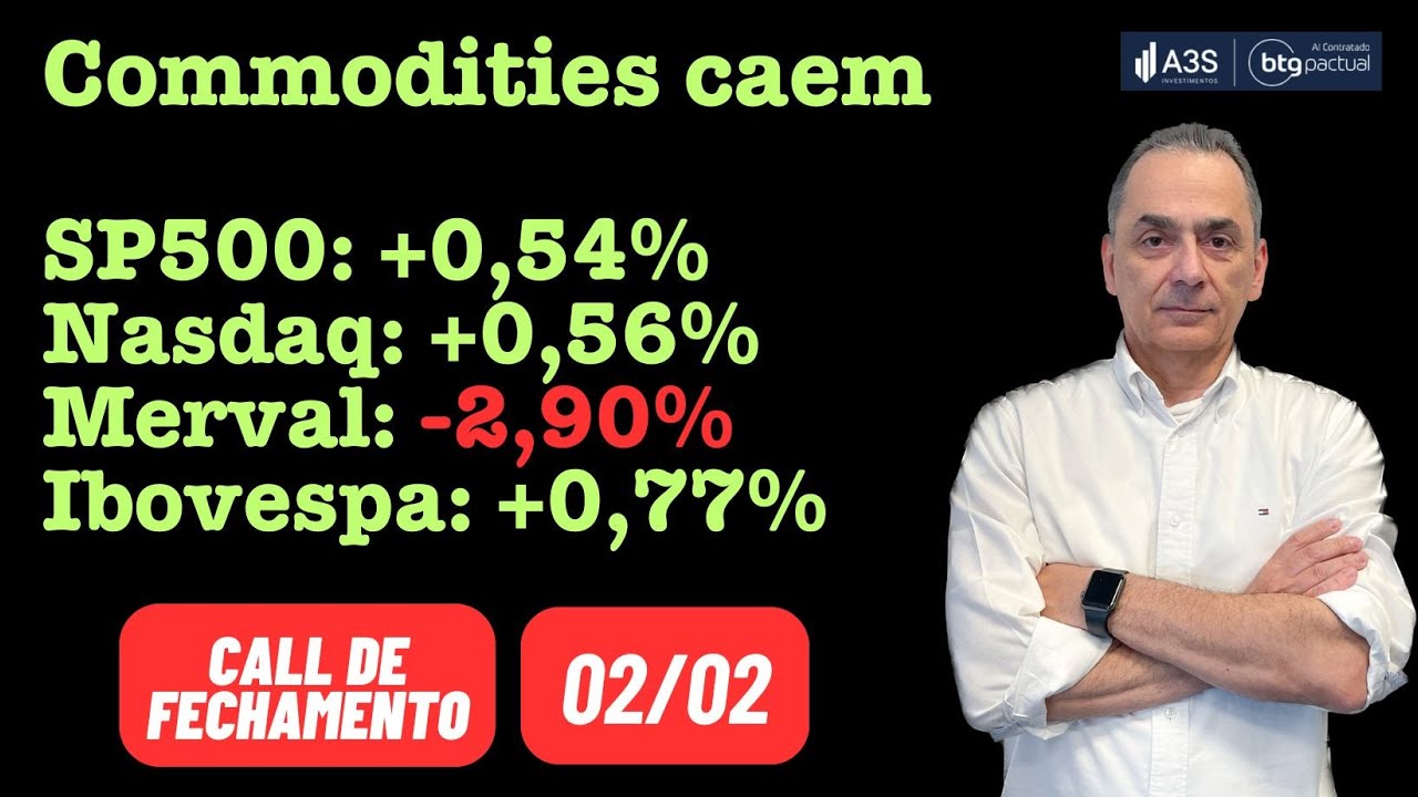 Commodities desabam de novo | Call de fechamento 02/02/2026 