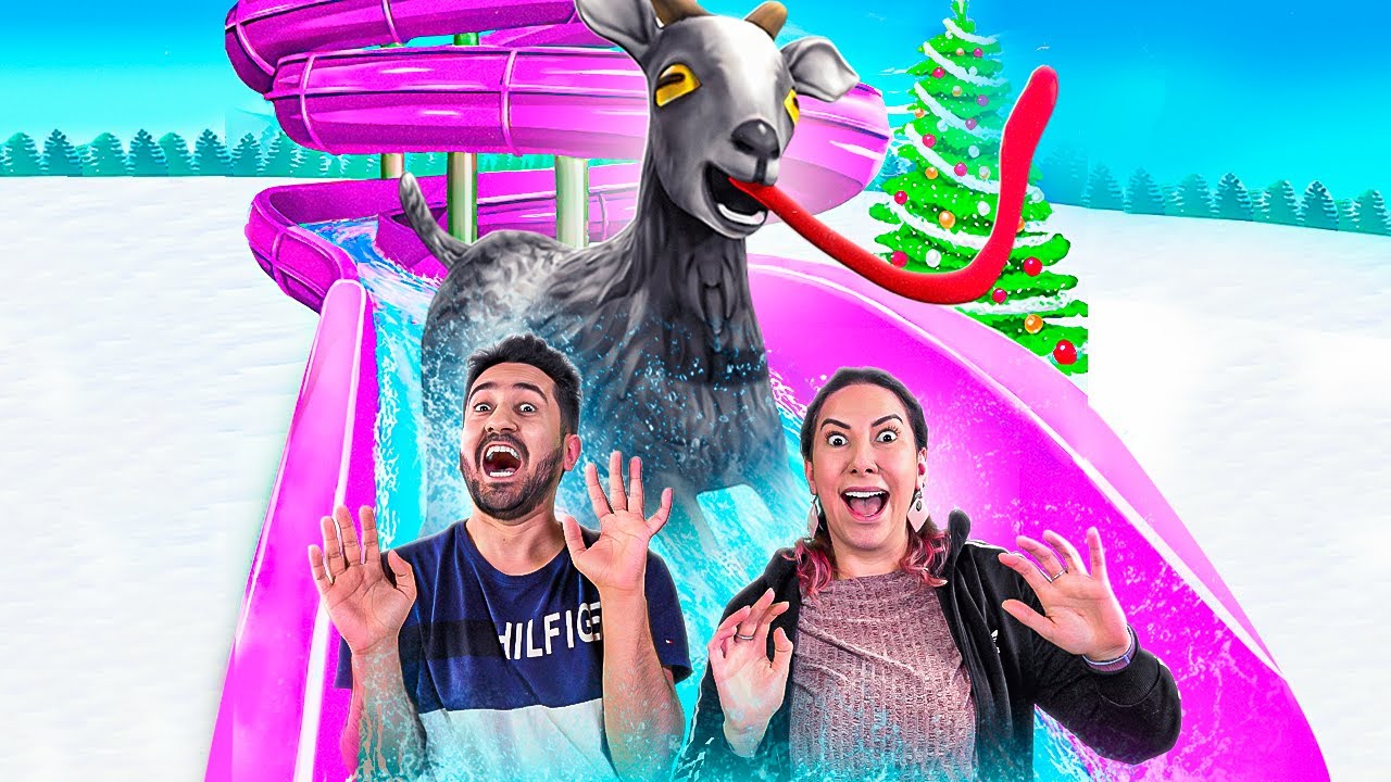 MINHA CABRA DESCEU O TOBOÁGUA no Goat Simulator