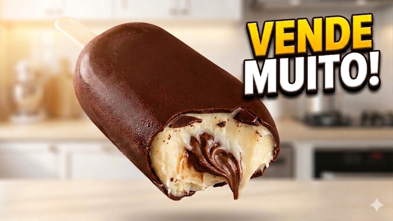 PICOLÉ CASEIRO NO PALITO BANHADO COM CHOCOLATE O MELHOR PRODUTO DO MOMENTO PARA VC GANHAR DINHEIRO 💲