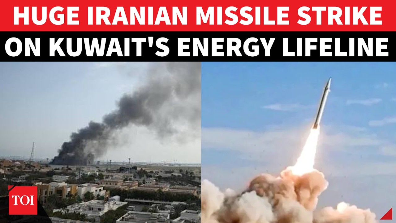 IRGC's MASSIVE MISSILE STRIKE On Kuwait's Energy & Water Sites; 'UNCONTROLLABLE' Blaze Rages
