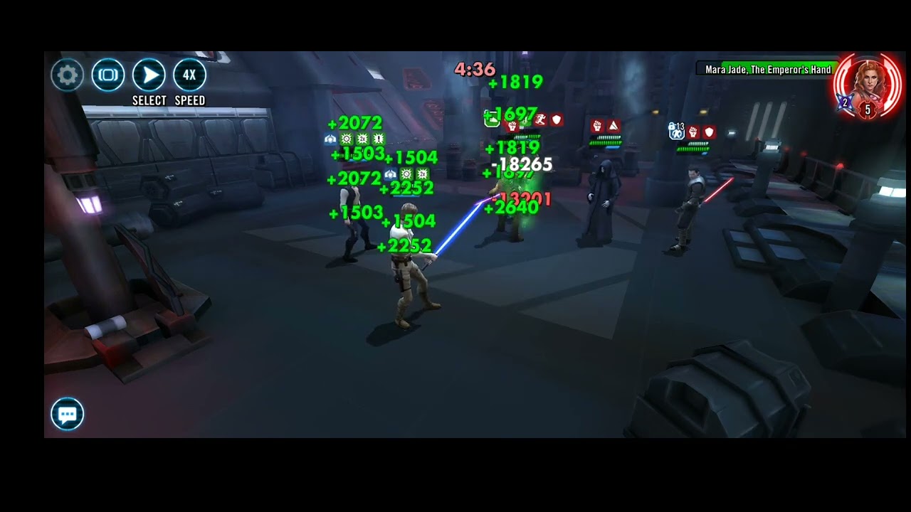 SWGOH GAC 3v3 CLS Han Chewie vs EP Starkiller Mara Jade