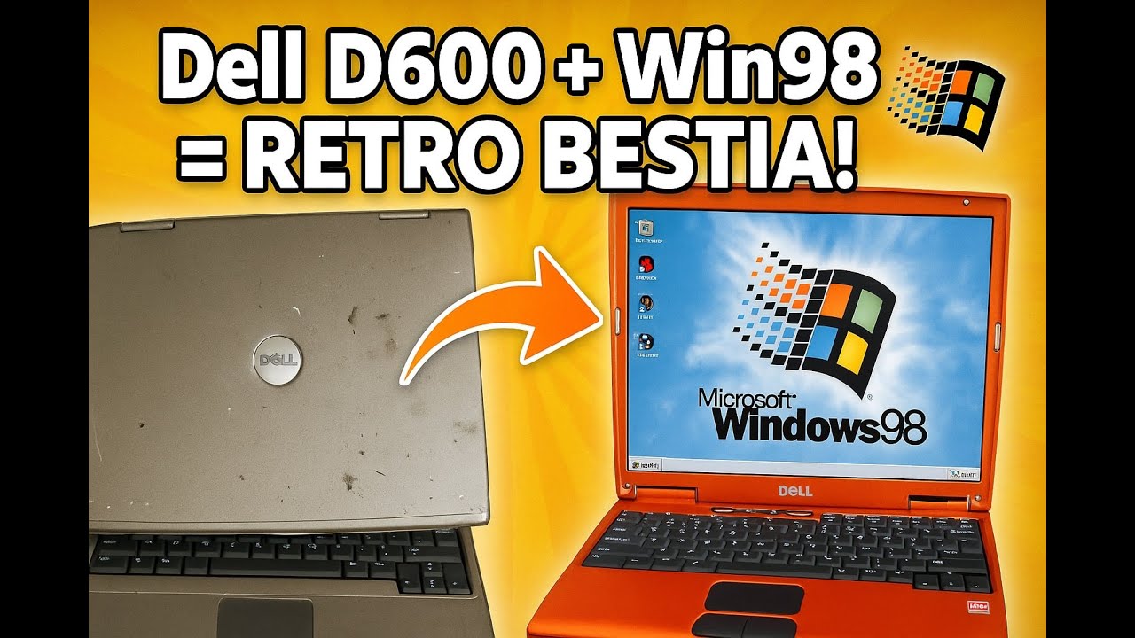 ZDEZELOWANY Dell D600 wraca do życia! Instaluję Windows 98 i tworzę retro gamingowy laptop