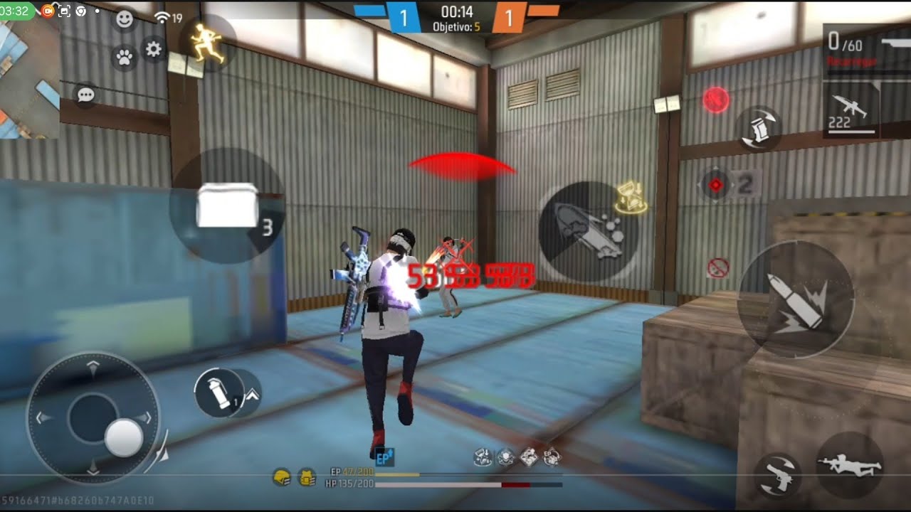 Jogando CS no Free Fire vamos ver se eu ganho 😅