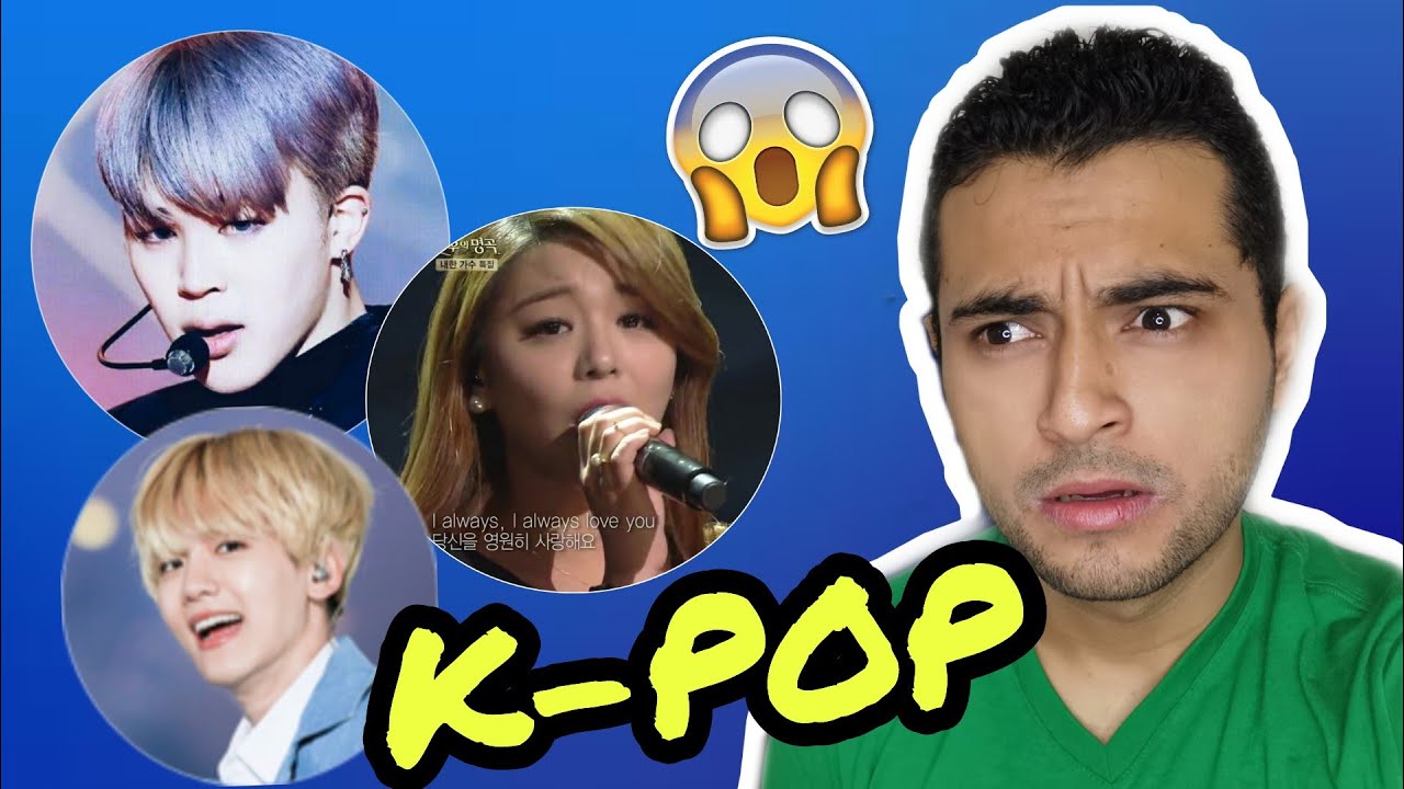 REACCIONANDO a CANTANTES de K-POP por PRIMERA VEZ!!! (BTS, EXO, EKID, BLACKPINK...)
