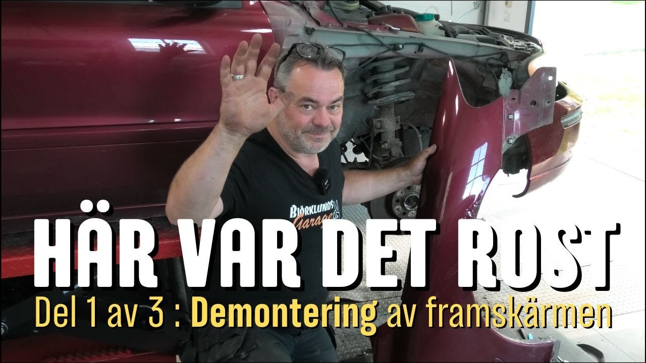 Plockar ner framskärmen på grabbens Volvo S60 - Del 1 av 3