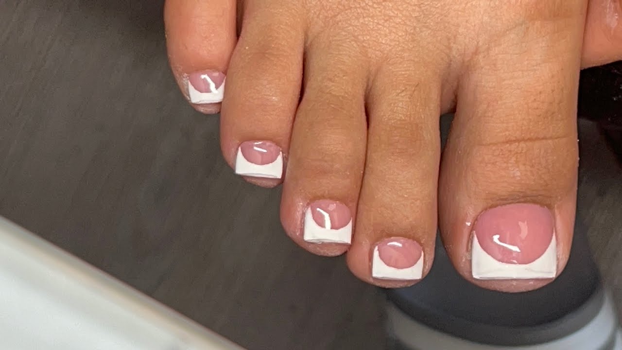 French Tip Acrylic Toes ✨