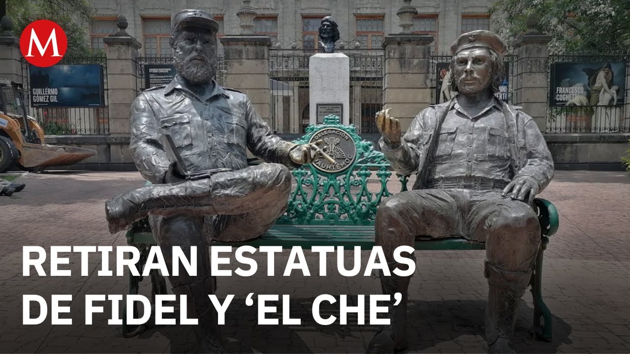 Alessandra Rojo de la Vega retira las estatuas de Fidel Castro y del Che Guevara