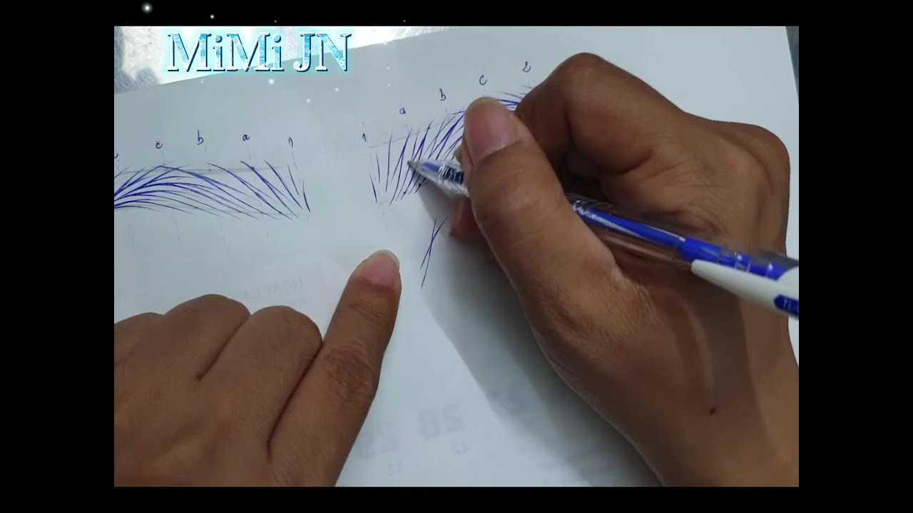 The way to arrange the balance hairstrokes for both side