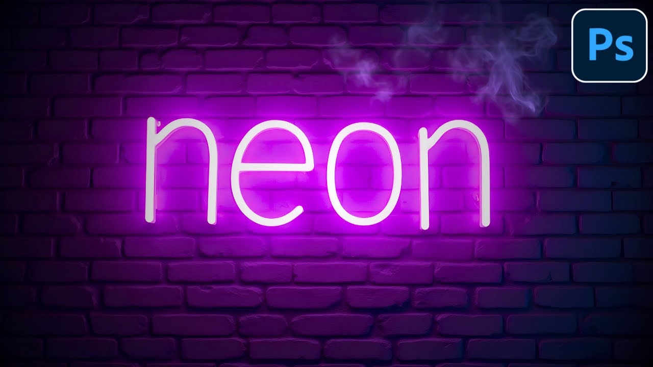 How to Create a Glowing Neon Text Effect in Photoshop 2025