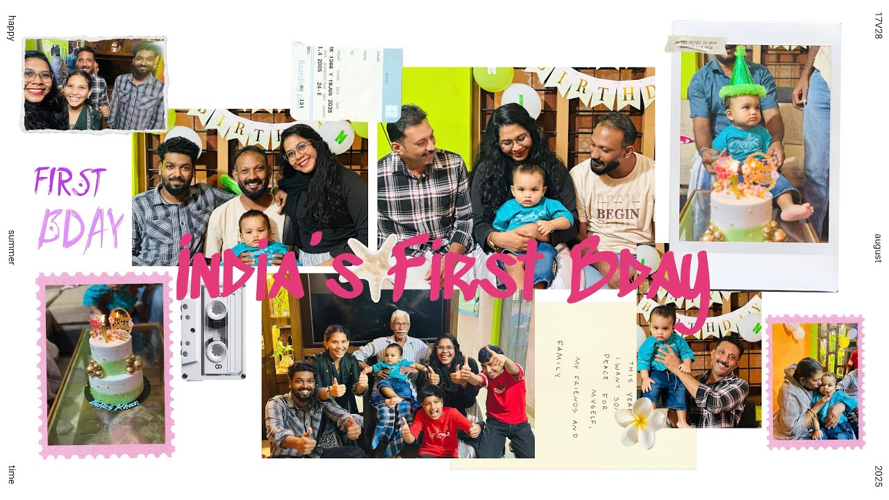 Indiakuttante 🎂🧿1st Birthday|Surprise|Cake cutting|Family time|Gifts|Food|Skin Care|GRWM|Cousins 