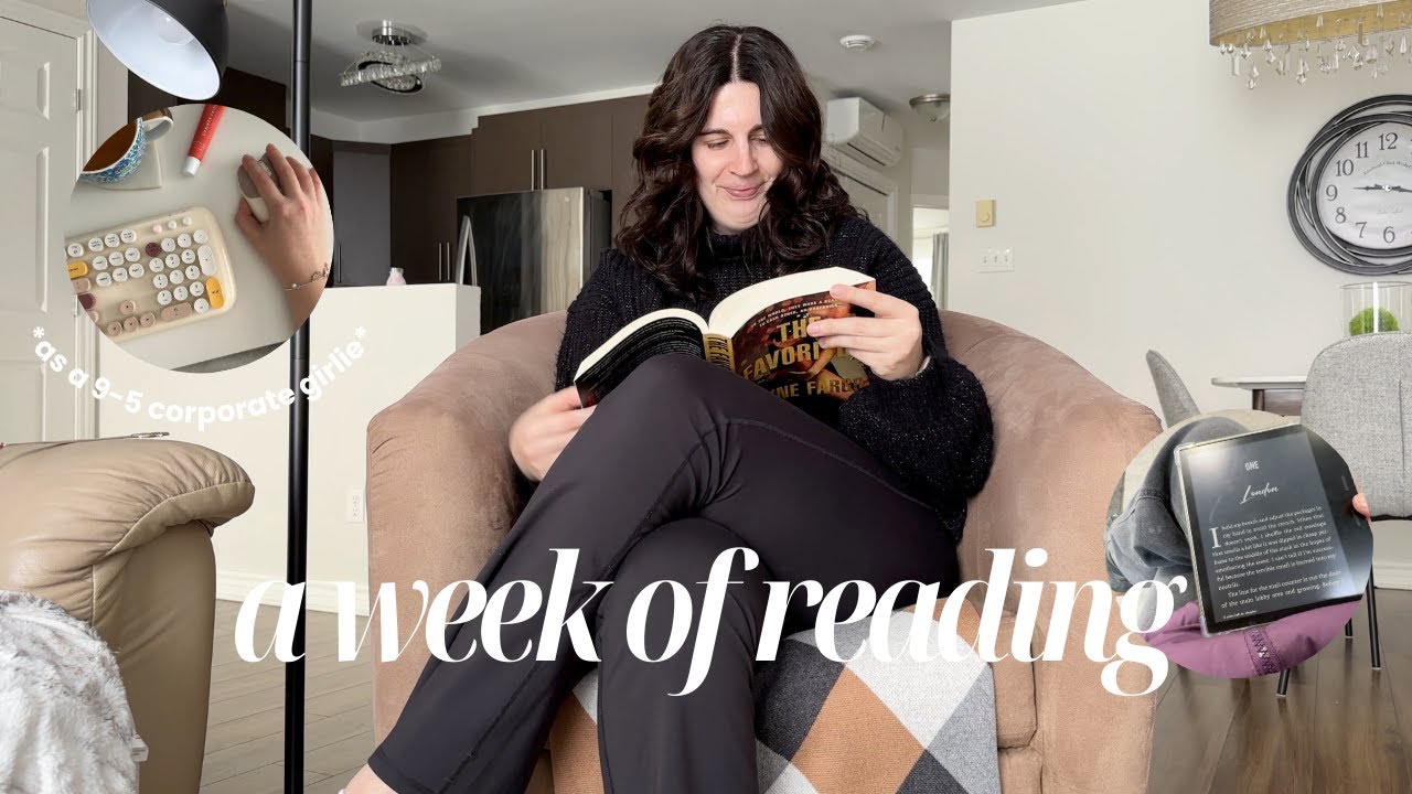 how much i realistically read in a week 📖💫🎧 *as a corporate girlie with a 9-5*